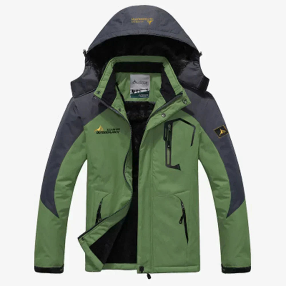 FrostGuard pánská zimní parka s kapucí, zateplená, voděodolná a větruodolná bunda