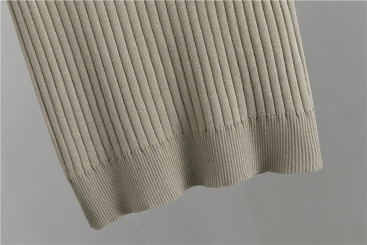 Gezellige gebreide 3-delige set met coltrui, gilet en vest van Lurelle