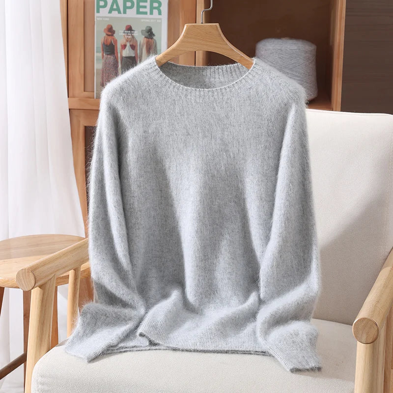 Aurelia 100% Cashmere Sweater Ultra Soft O-Neck Knit For Women