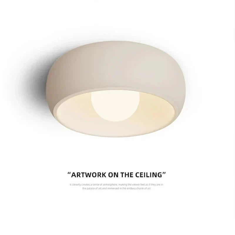 Kairoa Rund LED Loftlampe i Minimalistisk Japansk Wabi-Sabi Stil