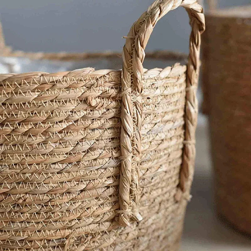 سبد حصیری دستبافت بزرگ برای گلدان و نگهداری MeadowNest