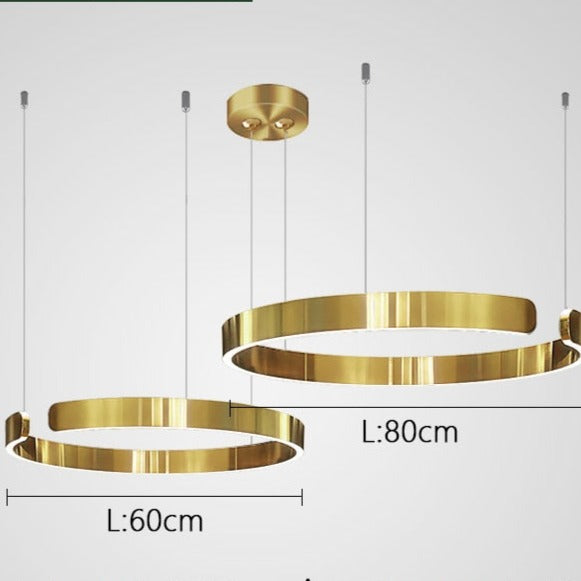 لوستر دایره‌ای LED الارا فلزی برای خانه لوکس مدرن