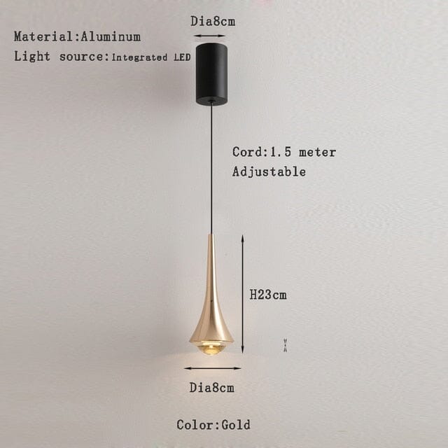 Vesari Water Drop LED Pendant Lights With Clear Glass Shade