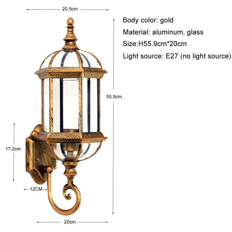 NovaRidge Outdoor Wall Lanterns IP55 Waterproof Rustproof