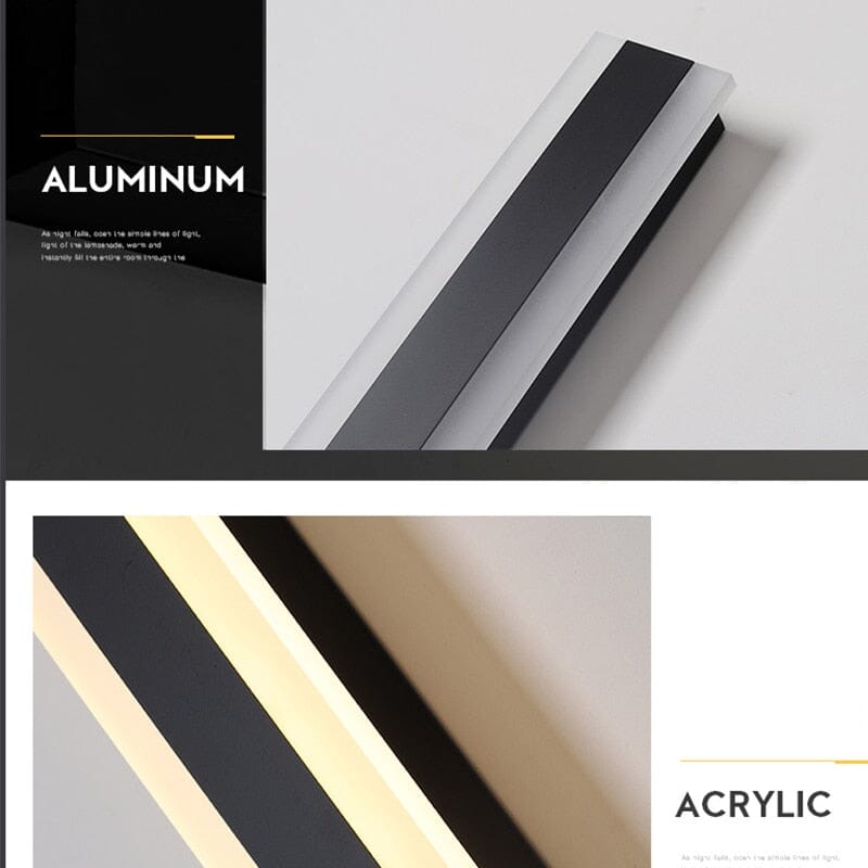AstraLux Aluminum Long Strip Outdoor LED Wall Light for Exterior