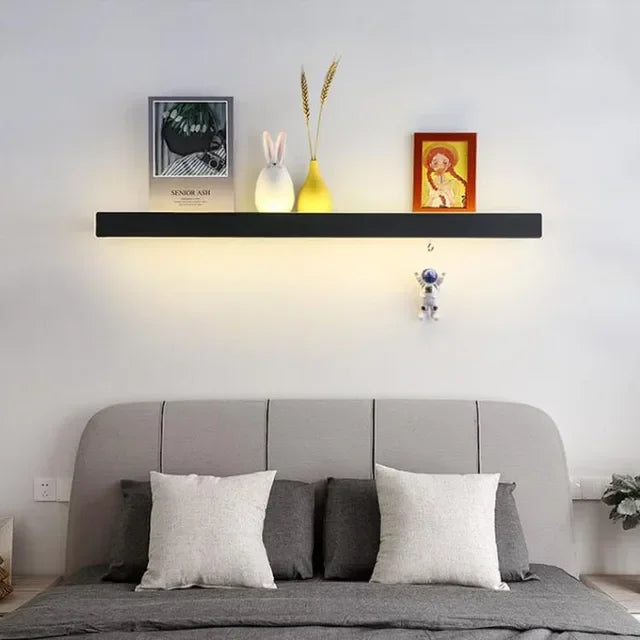 AstraNook LED Wall Lamp With Integrated Night Shelf for Bedroom