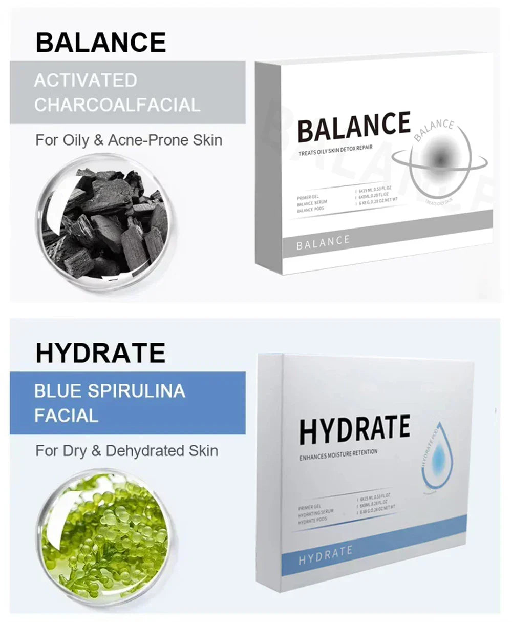Serum Jel Masajı, Peeling ve Yenileme İçin 7 Tip Yüz CO2 Oksijen Kabarcıklı Cihaz