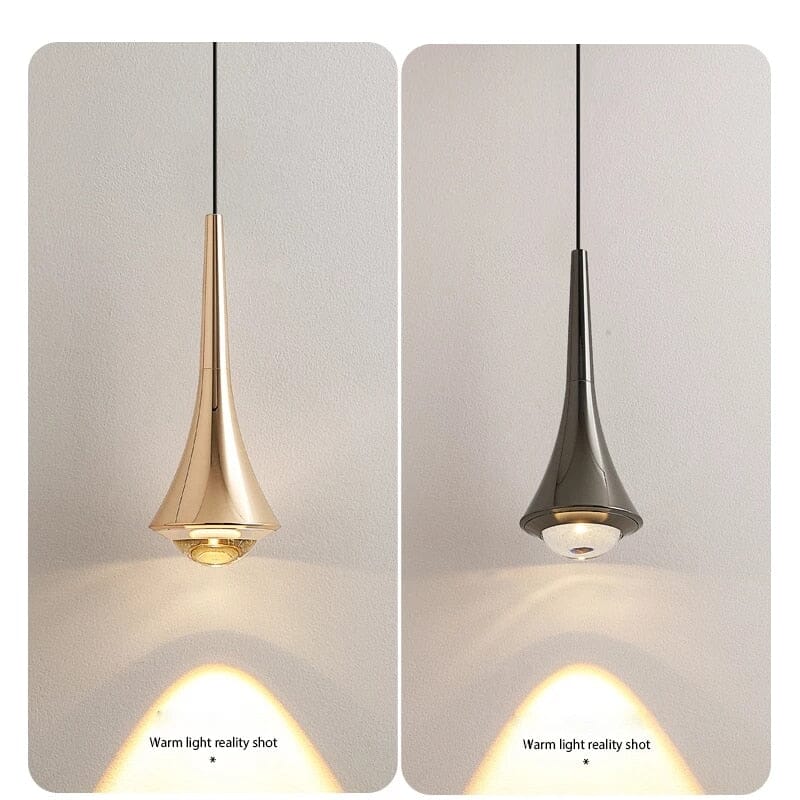 Vesari Water Drop LED Pendant Lights With Clear Glass Shade