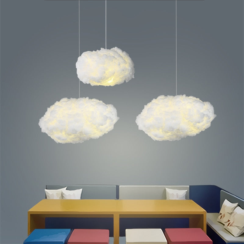 Cirrus Cloud Cotton taklampe med diffusert varmt lys