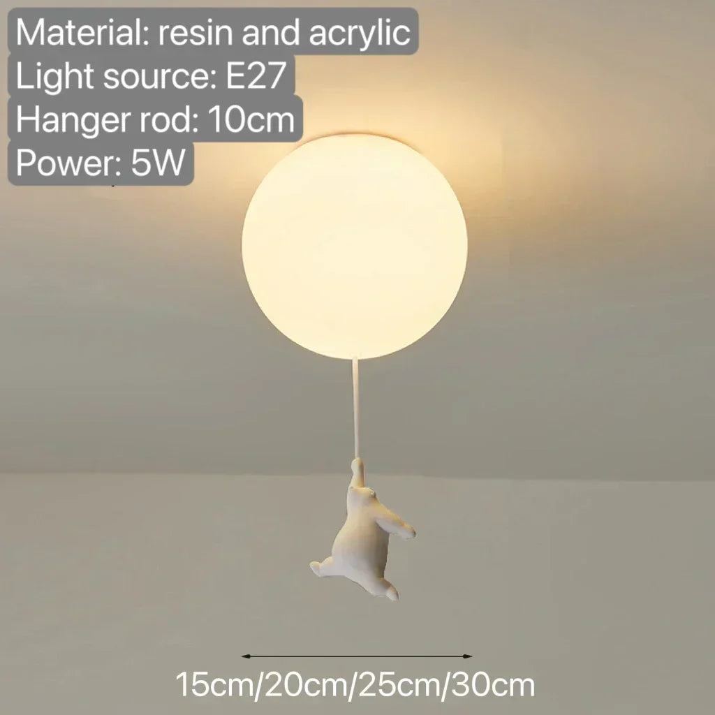 WhimsyGlow Balloon Bear Chandelier for Kids Room by NyraLight