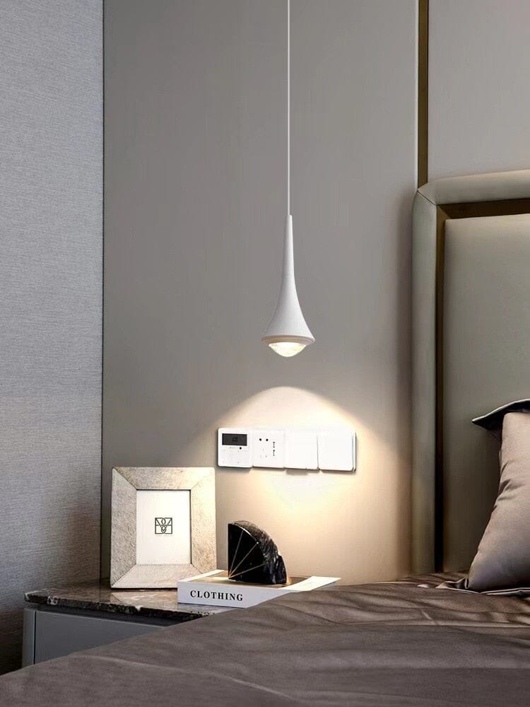 مصابيح معلقة فيساري على شكل قطرة ماء LED مع غطاء زجاجي شفاف