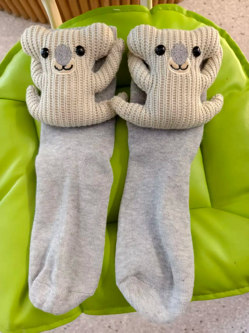 SnugNest Cozy House Socks With Cute 3D Animal Accent And Non-Slip Sole