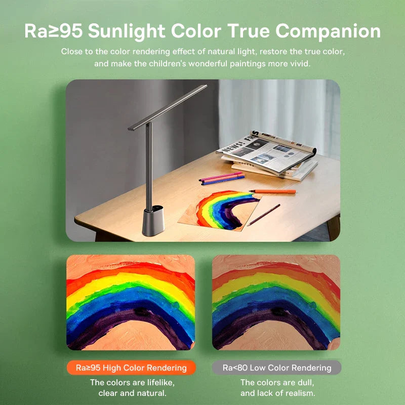 LumaFold Slim Klappbare LED-Schreibtischlampe mit intelligenter Augenschutzbeleuchtung