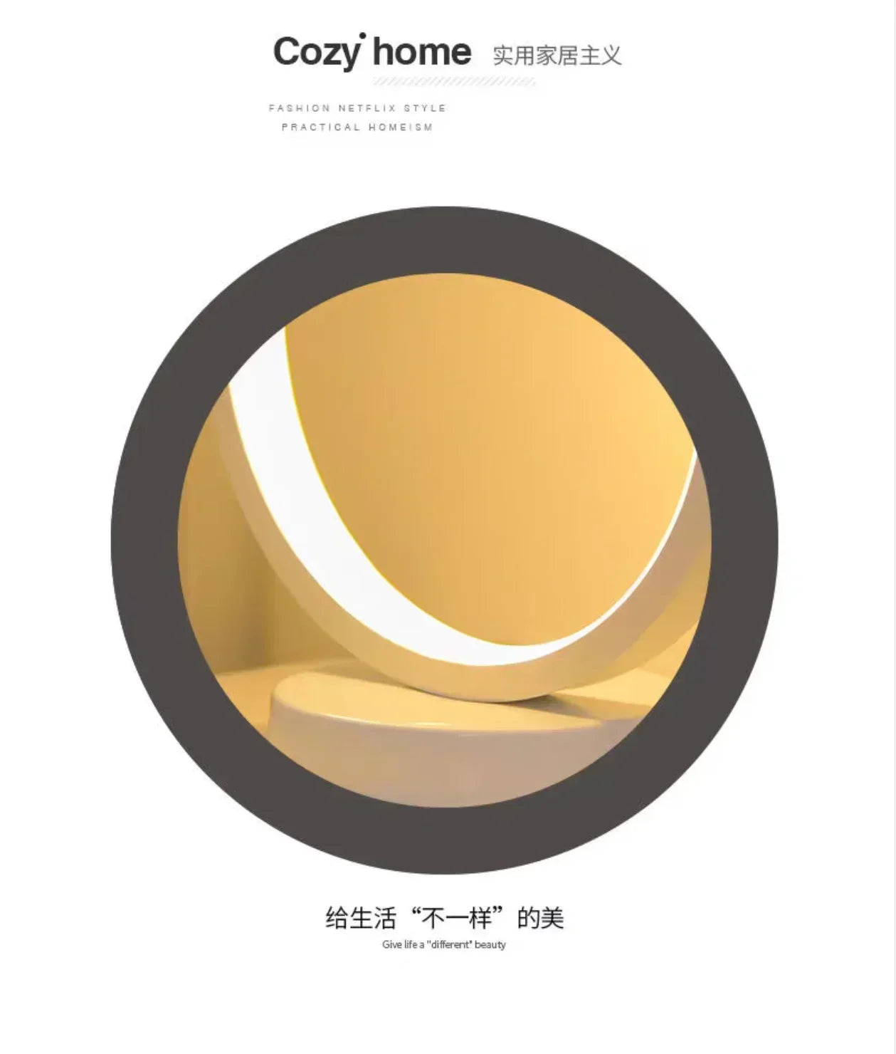 Modern LED Circular Table Lamp Energy Efficient Desk Light