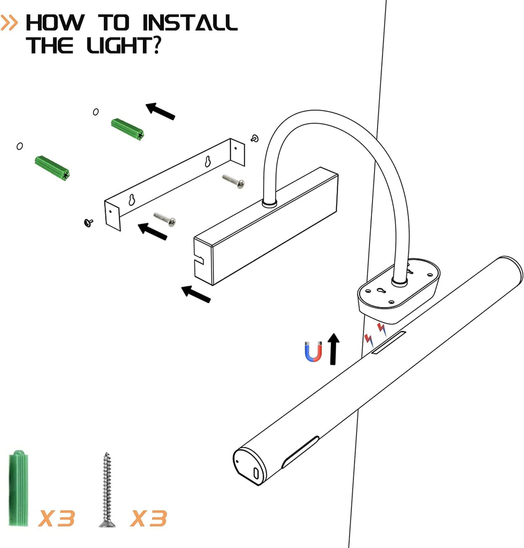 Aureon LED Frame Light For Picture Frames | Easy Install Wall Lamp