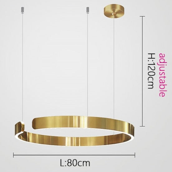 لوستر دایره‌ای LED الارا فلزی برای خانه لوکس مدرن