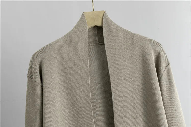 Gezellige gebreide 3-delige set met coltrui, gilet en vest van Lurelle