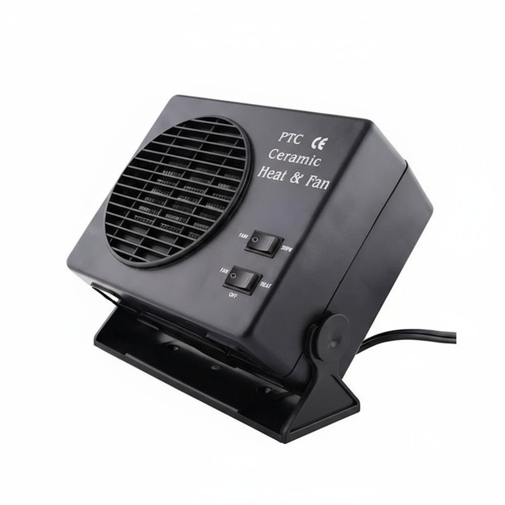 12V Ceramic Car Heater Fan With Auto Thermostat Defroster And Demister