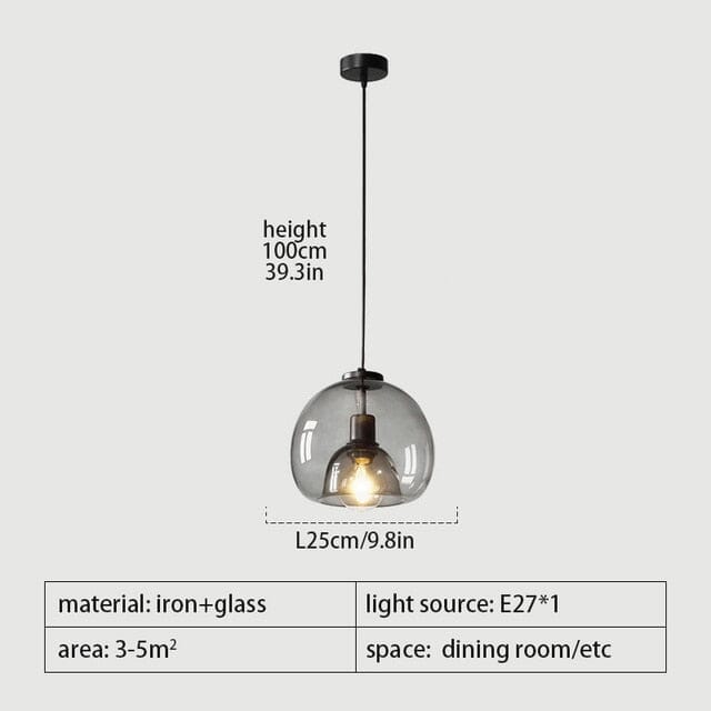 Závěsné skleněné lampy Lyris pro moderní kuchyně a koupelny