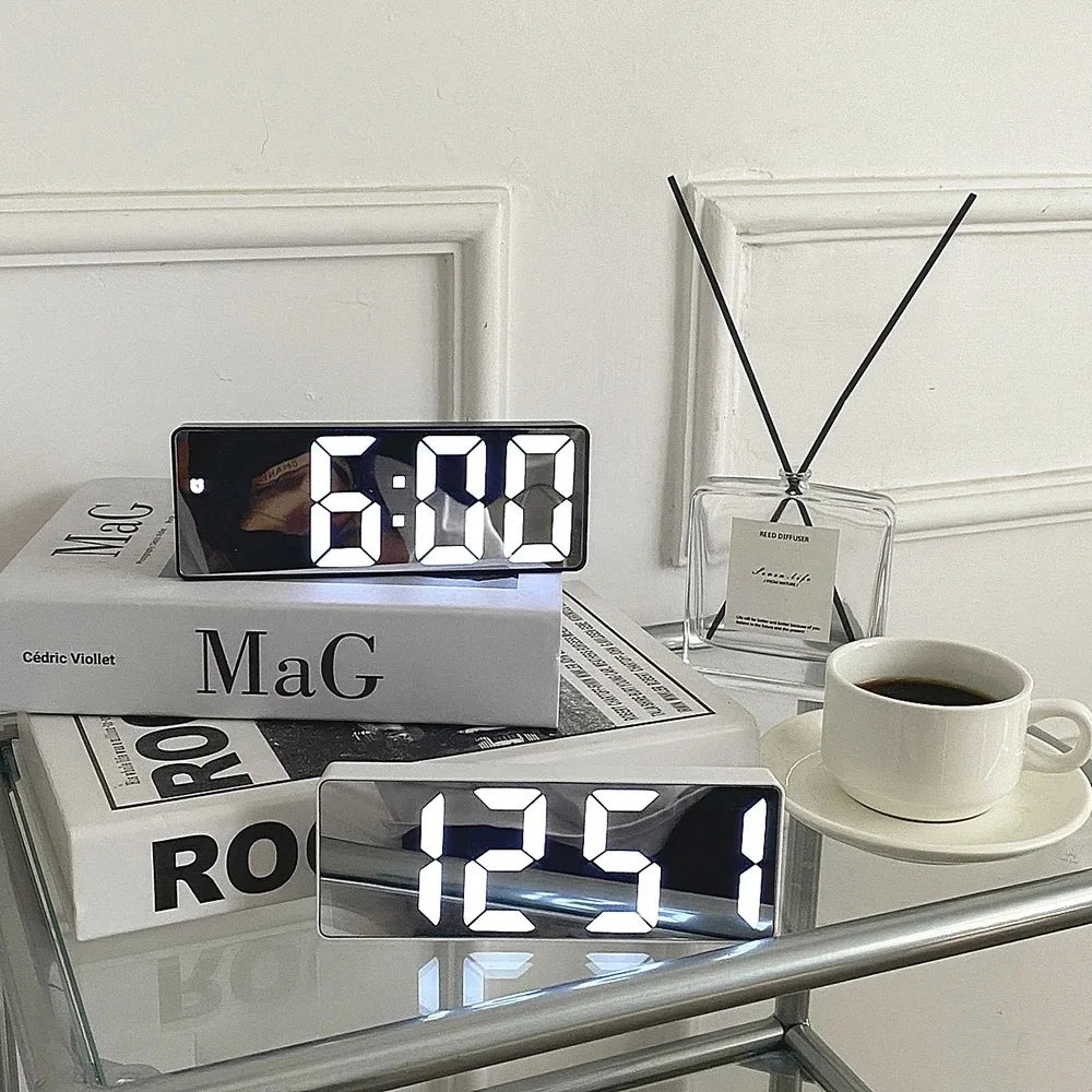 LumiMirror | Electronic Mirror Alarm Clock With LED Display