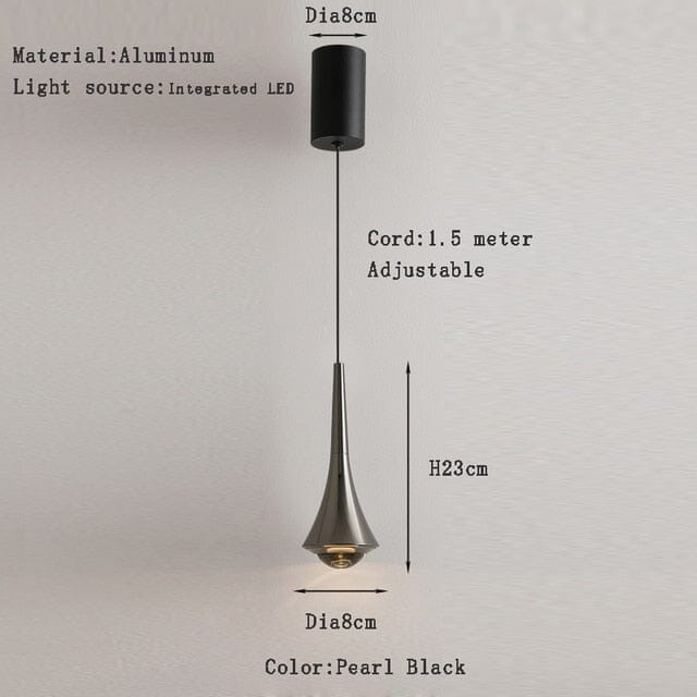 Vesari Water Drop LED Pendant Lights With Clear Glass Shade