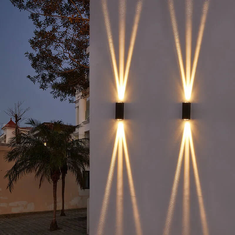 ضوء جداري خارجي حديث مقاوم للماء LED بمؤشر حماية IP65، إضاءة علوية وسفلية، 6 واط - 10 واط، 600-1000 لومن