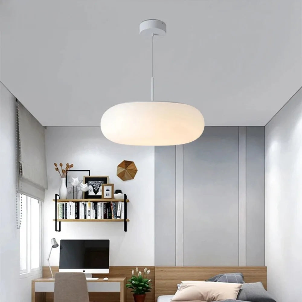 Liora Cream Petite Pendant Chandelier With Warm LED Glow