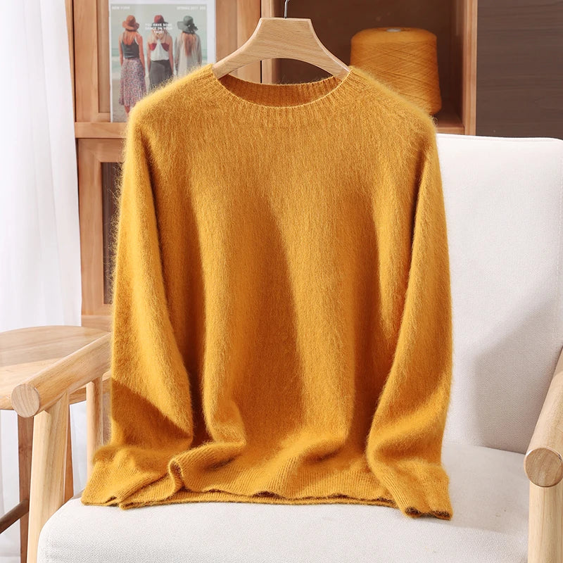 Aurelia 100% Cashmere Sweater Ultra Soft O-Neck Knit For Women