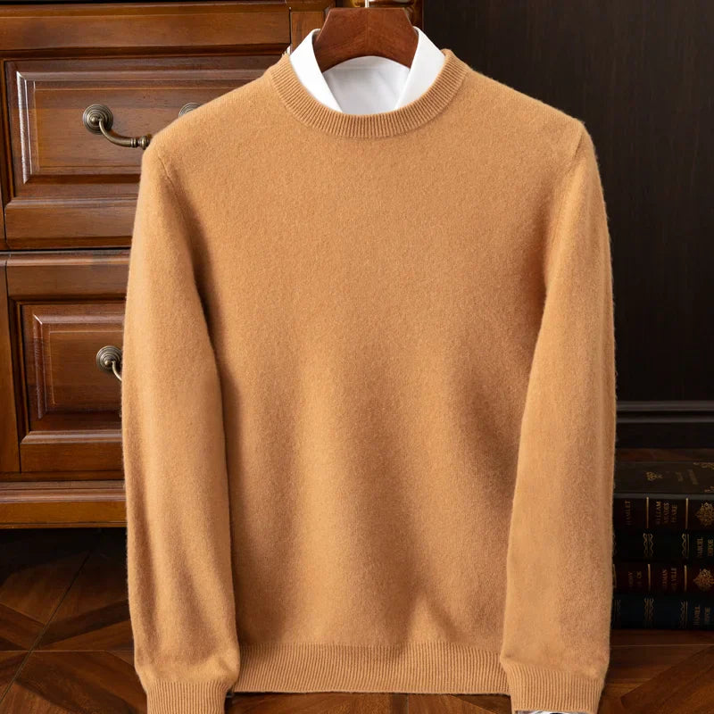 Nova 100% Wool Men’s Cashmere O Neck Sweater Pullover