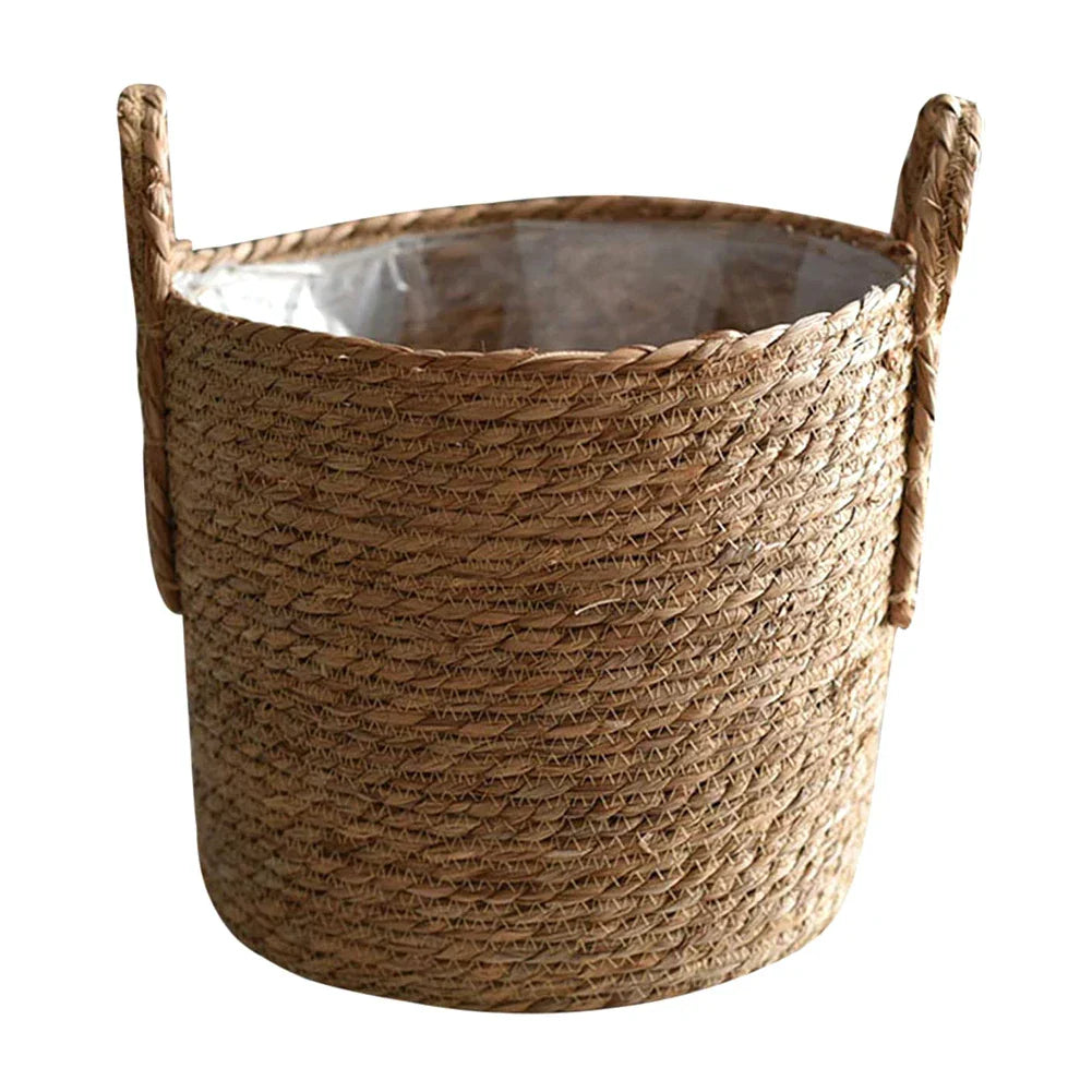 سبد حصیری دستبافت بزرگ برای گلدان و نگهداری MeadowNest