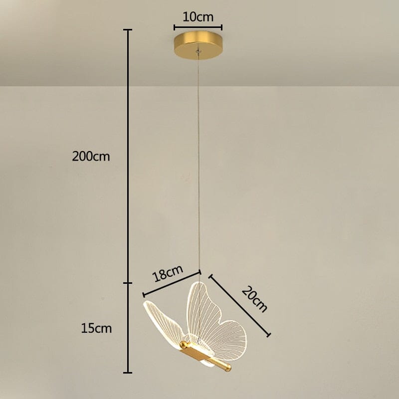 LED motýlí nástěnné světlo s jednoduchou instalací a přiloženým montážním materiálem