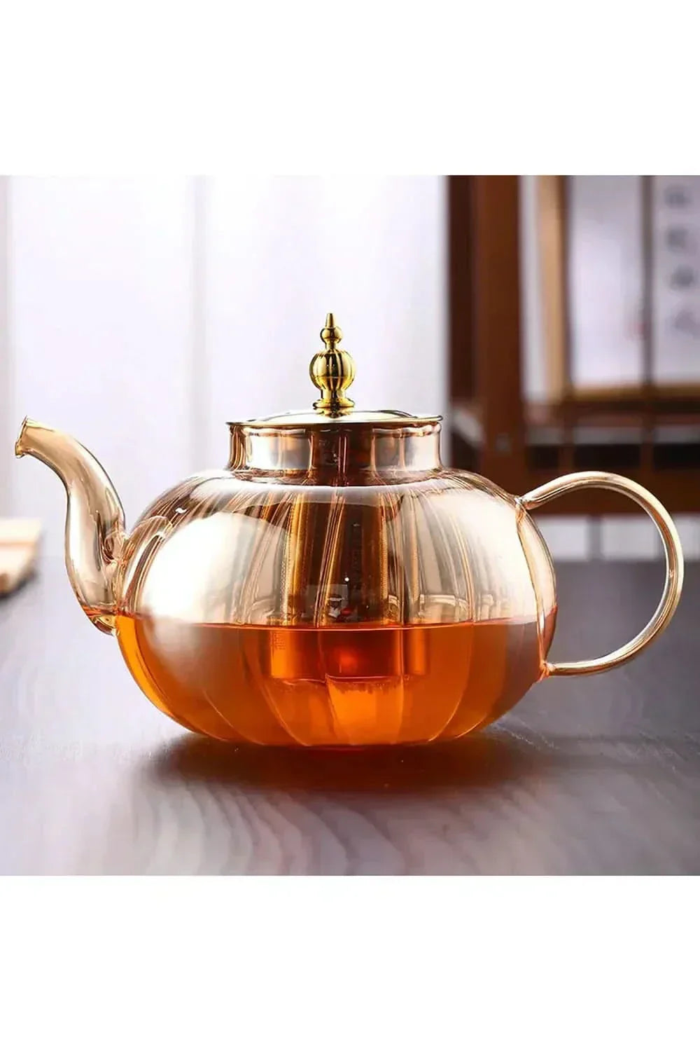 Glass Teapot With Infuser And Lid For Loose Leaf Tea