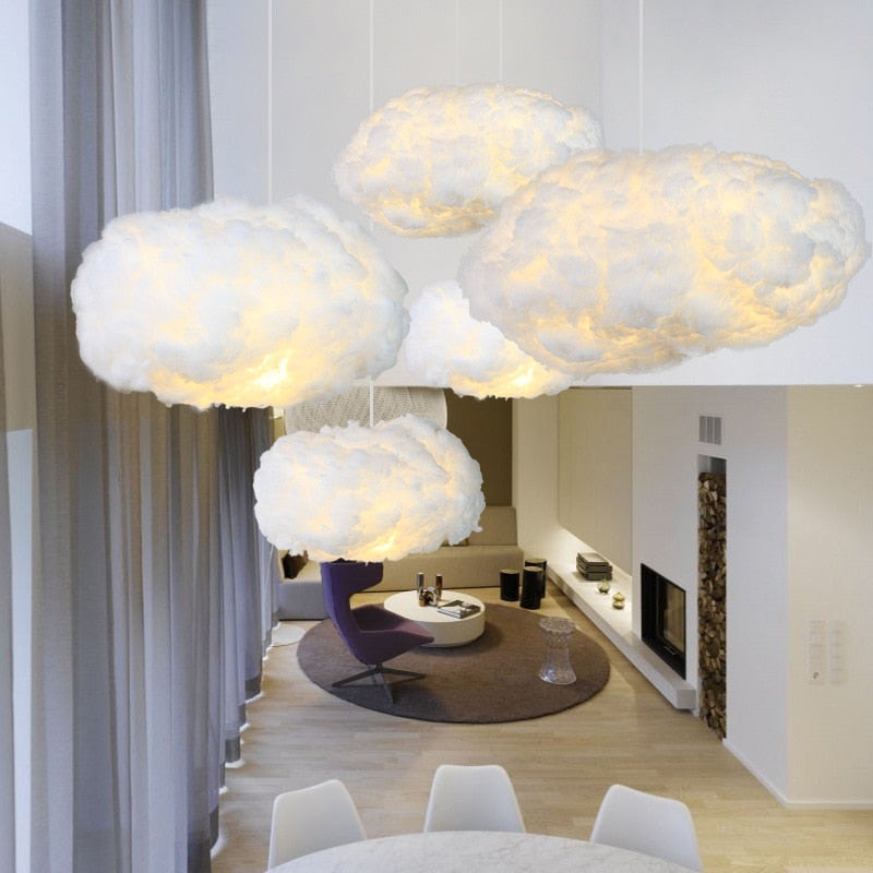 Cirrus Cloud Cotton taklampe med diffusert varmt lys