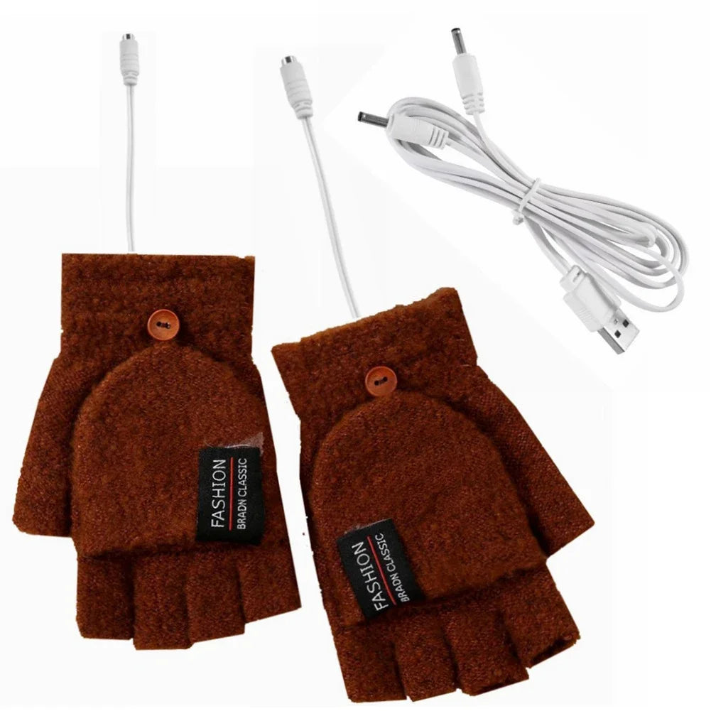 Guantes Calefactables Recargables por USB con Tres Ajustes de Temperatura