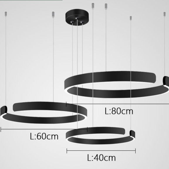 لوستر دایره‌ای LED الارا فلزی برای خانه لوکس مدرن
