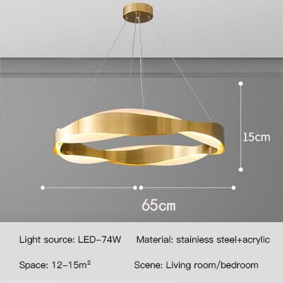 OrionRing Pendant Light With Adjustable Length And Three Color Dimming
