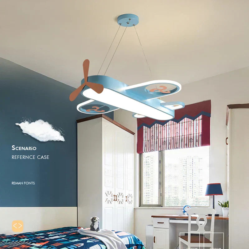 AeroLite Junior LED Aircraft Chandelier for Kids' Bedroom