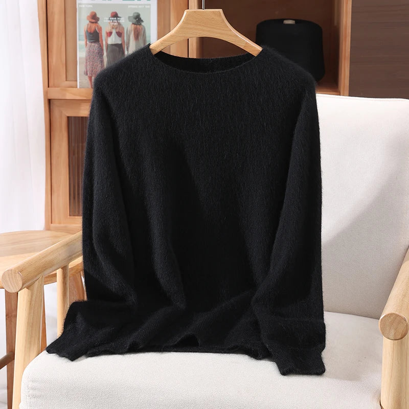 Aurelia 100% Cashmere Sweater Ultra Soft O-Neck Knit For Women
