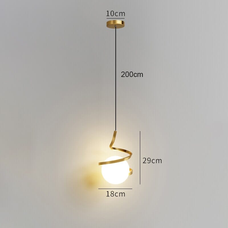 چراغ آویز شیشه‌ای آسترانوا، چراغ سقفی LED به سبک نوردیک
