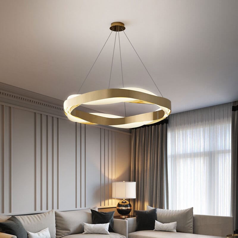 OrionRing Pendant Light With Adjustable Length And Three Color Dimming