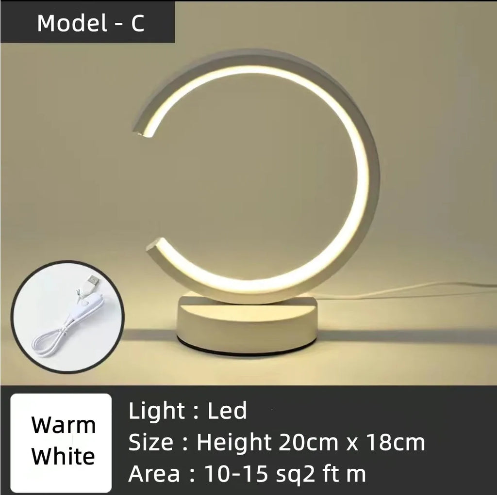 Modern LED Circular Table Lamp Energy Efficient Desk Light