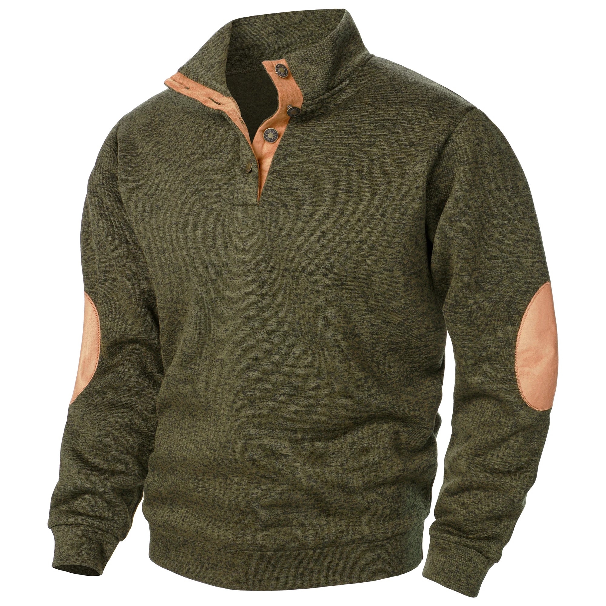 Astra Stand Collar Knitted Sweater With Button Details And Long Sleeves