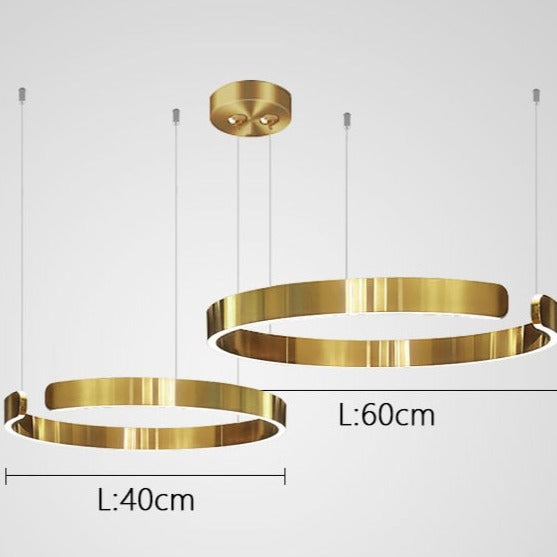 لوستر دایره‌ای LED الارا فلزی برای خانه لوکس مدرن