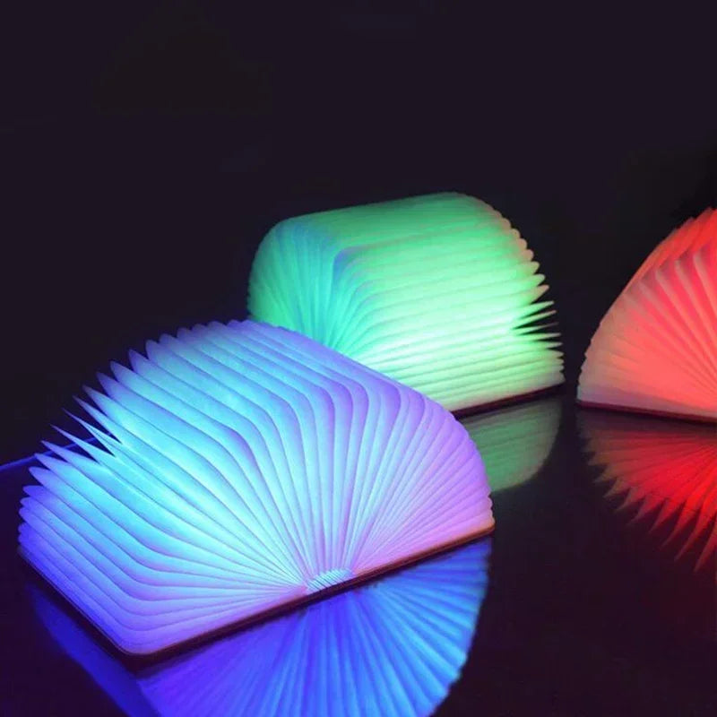 QuillView Foldable Book Lamp Elegant Reading Decor Light