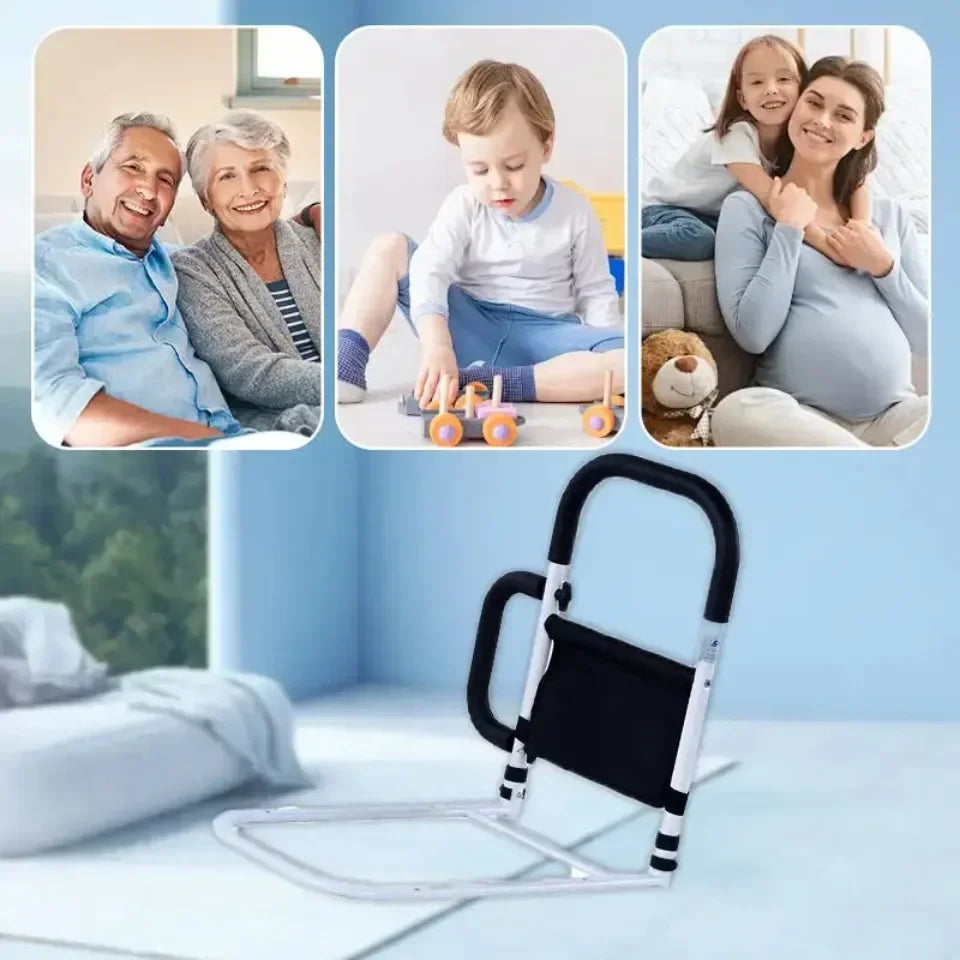 Adjustable Bed Rail With Side Handrail For Safe Elderly Mobility