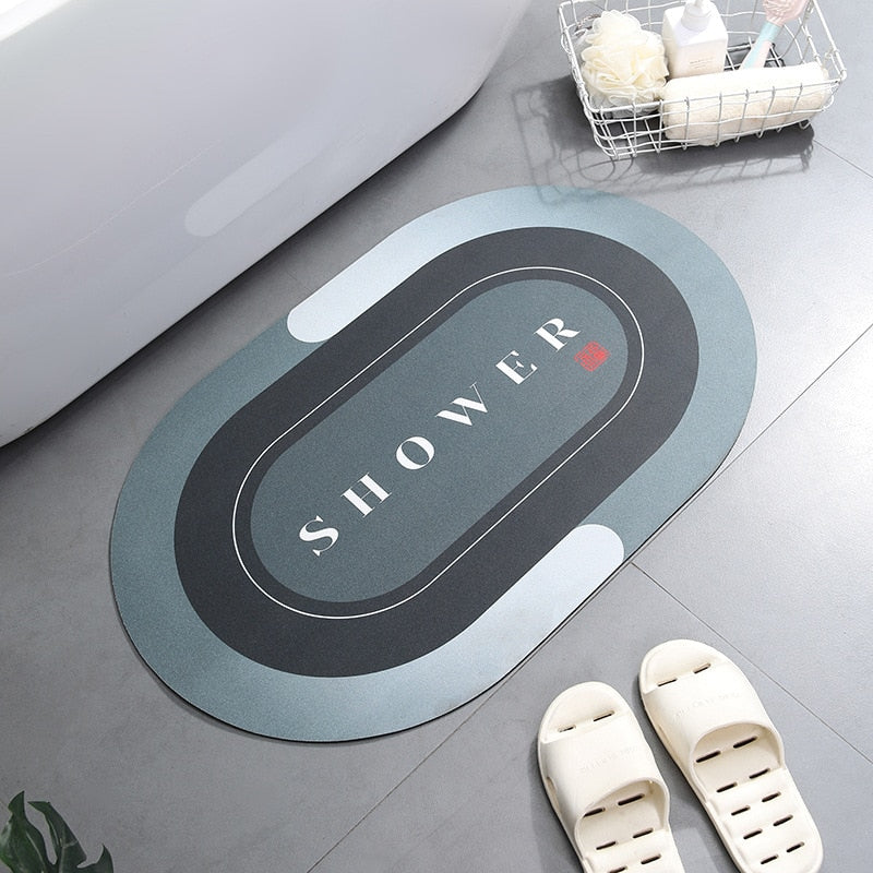 SwiftDry Absorbent Bath Mat for Quick Water Absorption