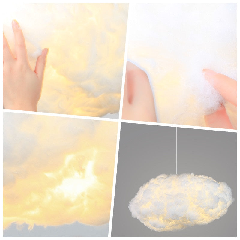 Cirrus Cloud Cotton taklampe med diffusert varmt lys