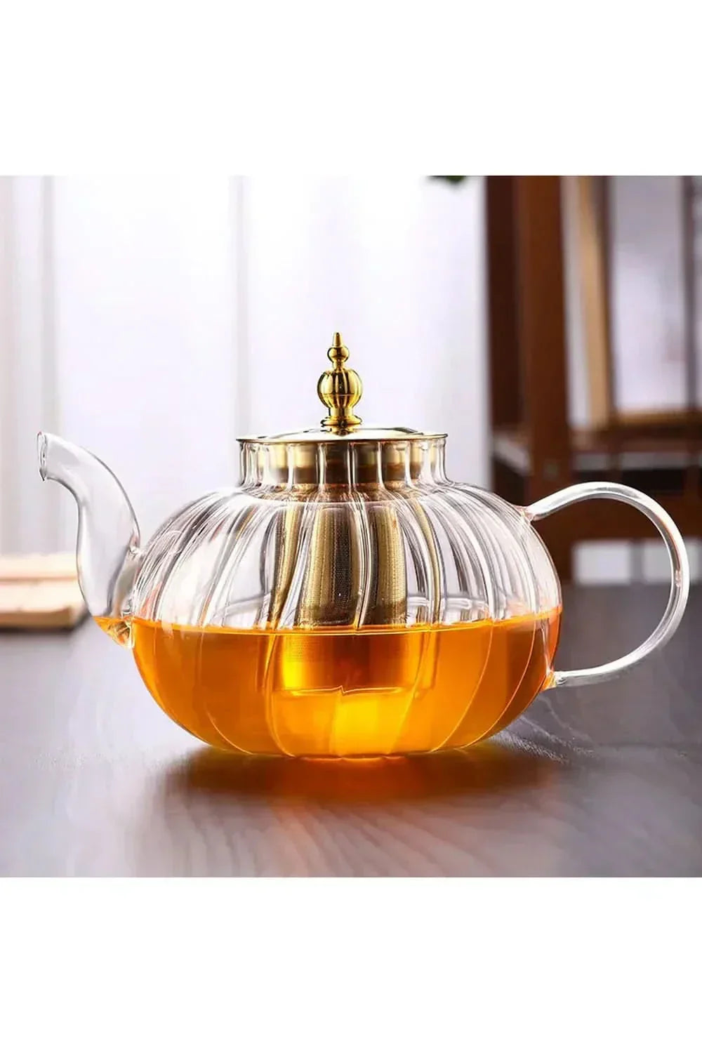 Glass Teapot With Infuser And Lid For Loose Leaf Tea