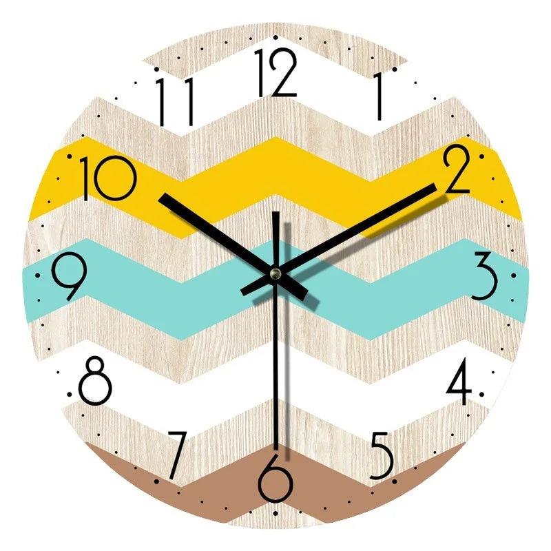 TimberGlow Wall Clock In Beautiful Wood Grain Design