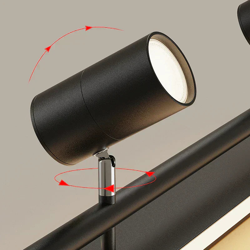 Quattro-Spot Track Ceiling Light in Matte Black Gold